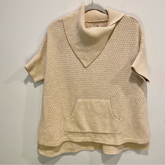Ann Taylor LOFT Short Sleeve Cowl Neck Sweater Oversized Women’s Size Medium - Picture 3 of 12